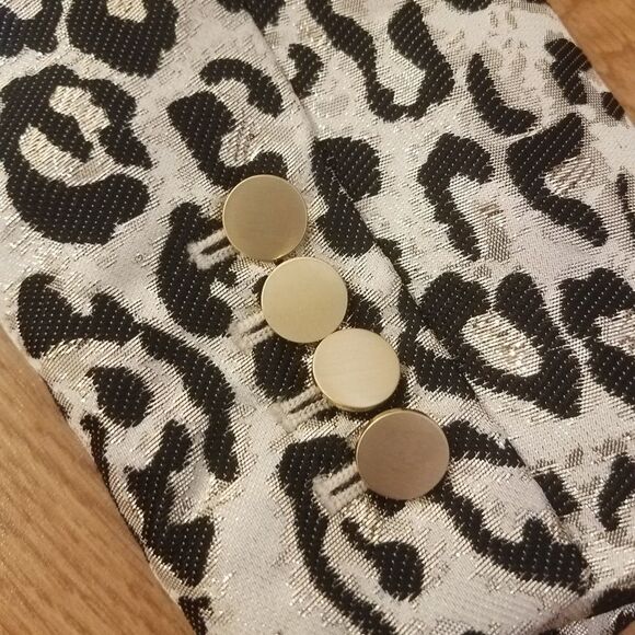 Rachel Parcell Metallic Leopard Blazer sz Large - Picture 8 of 12